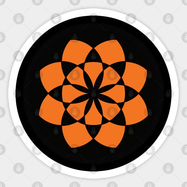 orange flower of life Sticker by Lumina